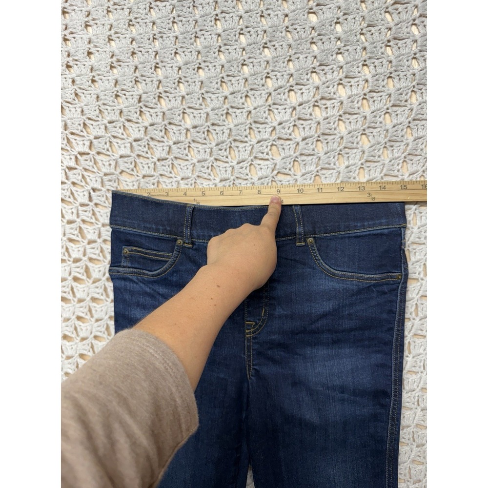 Spanx Jeans Women Sz L Blue Denim Bootcut Pull On W30 L31 Stretch 2-pockets - Picture 3 of 9